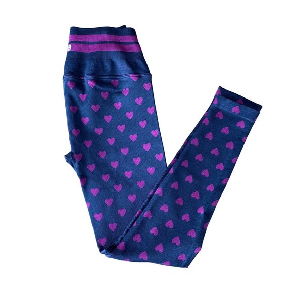 Spiritual Gangster Pants - SPIRITUAL GANGSTER Womens Heart Leggings XS S Purple Loveheart Sculpt Legging
